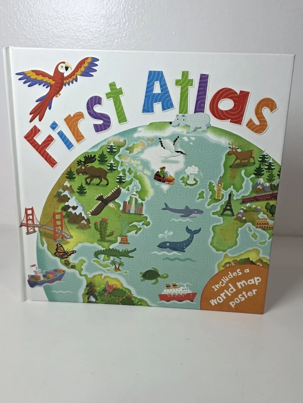 First Atlas Kids Book - Colorful Educational World Atlas ** No Poster